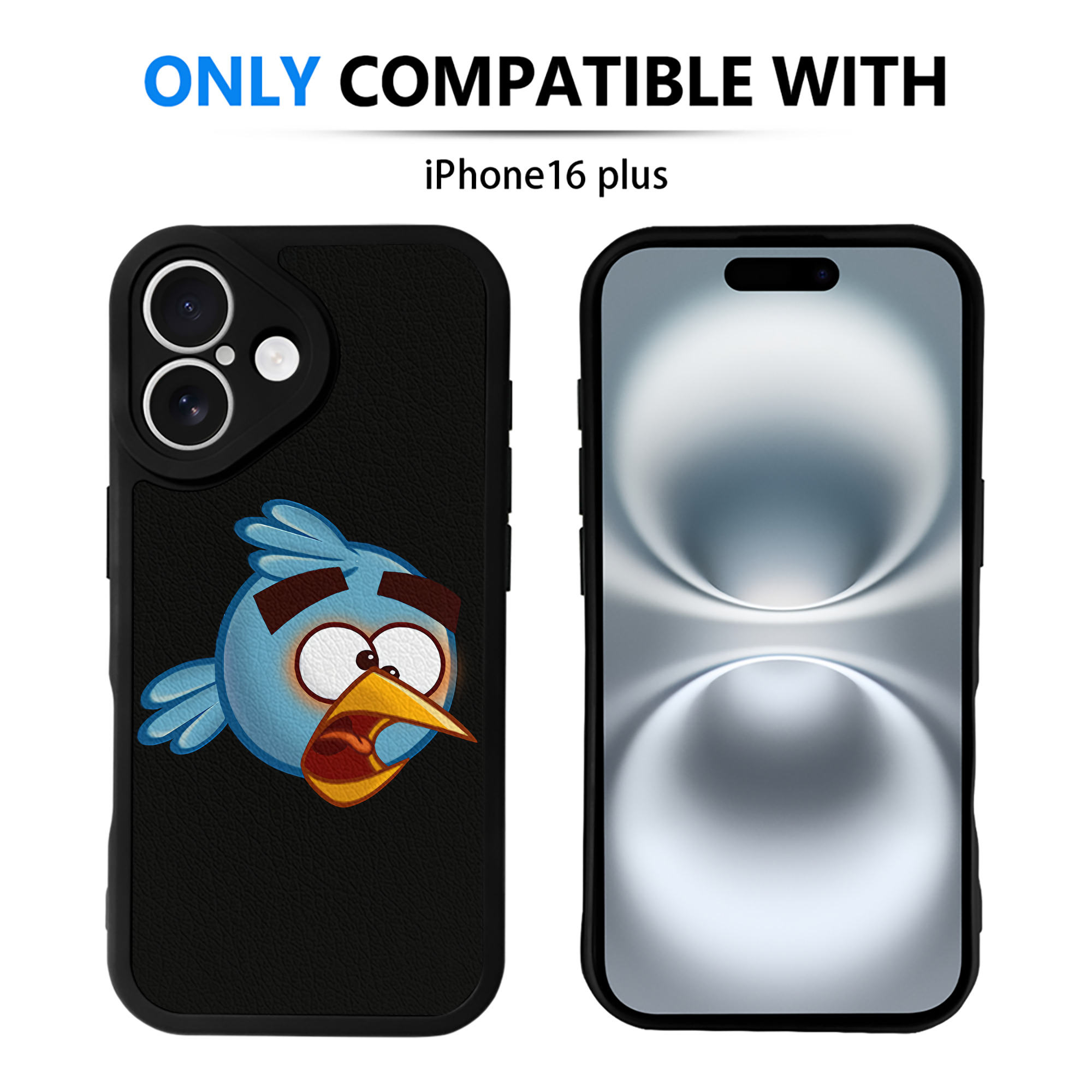 （画像用） Angry Birds アングリーバード 【iPhone 16シリーズ対応】シリコンスマホケース（レザー調） 材質：シリコン